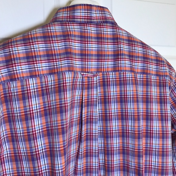 Triscots St Raphael Bright Plaid Button Down Shirt - Picture 6 of 7